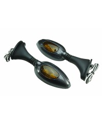 RETRO UNIVERSEL TUN'R* F1 ITALIEN FIXATION SUR CARENAGE CARBONE AVEC CLIGNOTANT* (PR)