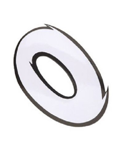AUTOCOLLANT NUMERO 0 BLANC L13CM