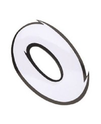 AUTOCOLLANT NUMERO 0 BLANC L13CM
