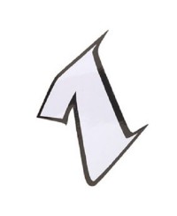 AUTOCOLLANT NUMERO 1 BLANC L13