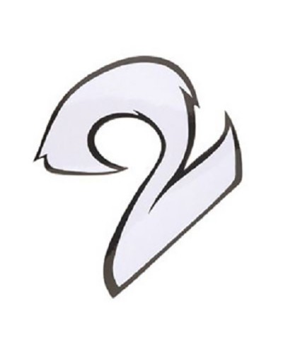 AUTOCOLLANT NUMERO 2 BLANC L13