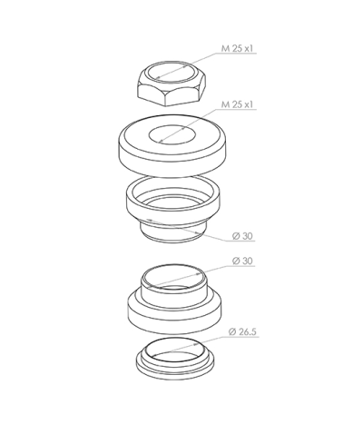 JEU DIRECTION CYCLO TEKNIX ADAPT. MBK 51/88/DAKOTA/41/PHENIX
