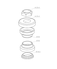 JEU DIRECTION CYCLO TEKNIX ADAPT. MBK 51/88/DAKOTA/41/PHENIX