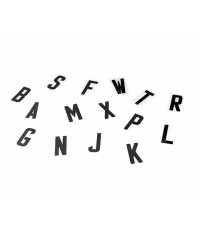 LETTRE SCOOTER PROPLAQUES 42MM B NOIR (50)