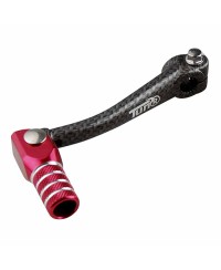 SELECTEUR VITESSE TUN'R ADAPT. AM6 ALU CARBONE MAT/ROUGE (REPLIABLE) LONGUEUR 110MM