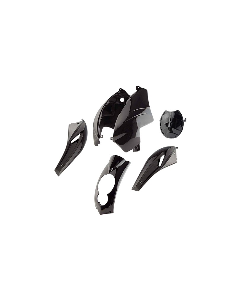 CARROSSERIE/CARENAGE SCOOTER TUN'R KIT  LUDIX NOIR (PEINT) (COMPTEUR ROND) (5 PIECES)