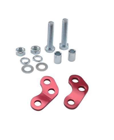 REHAUSSE/KIT RABAISSEMENT AMORTISSEUR TUN'R ADAPT. DERBI SENDA ALU ROUGE (3 POSITIONS)