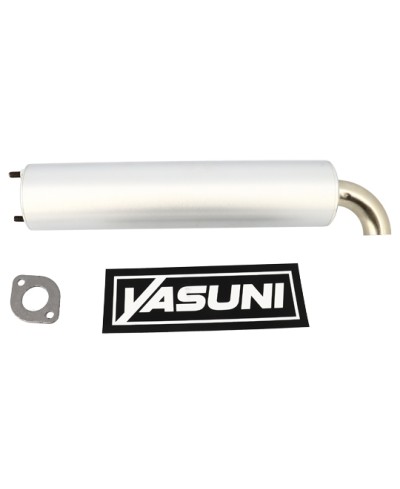 SILENCIEUX/CARTOUCHE SCOOTER YASUNI ARGENT (D.60MM - 2 VIS)