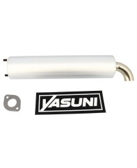 SILENCIEUX/CARTOUCHE SCOOTER YASUNI ARGENT (D.60MM - 2 VIS)