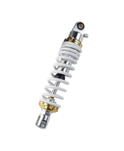 AMORTISSEUR SCOOTER TUN'R RESSORT ADAPT. TOUS SCOOT REGLABLE OR/BLANC ENTRAXE 300MM
