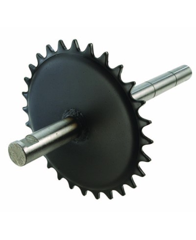 AXE PEDALIER/POULIE CYCLO ADAPT. MBK 41/51 28 DTS (215 MM)