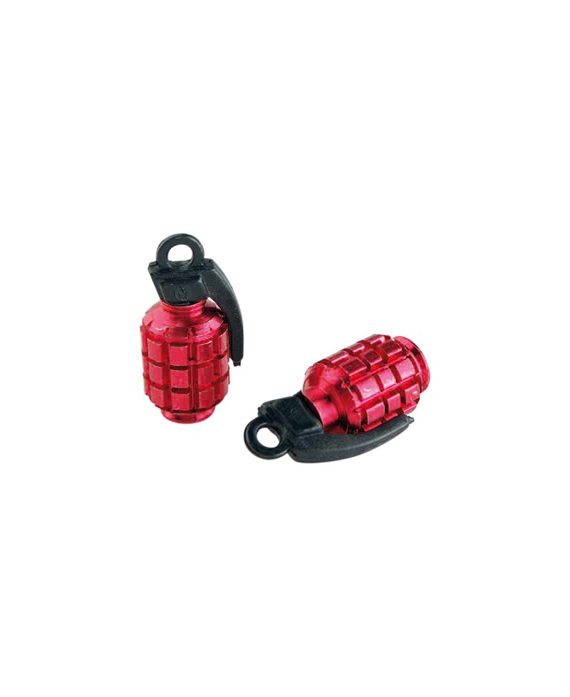 CAPUCHON/BOUCHON VALVE TUN'R GRENADE ROUGE (X2)