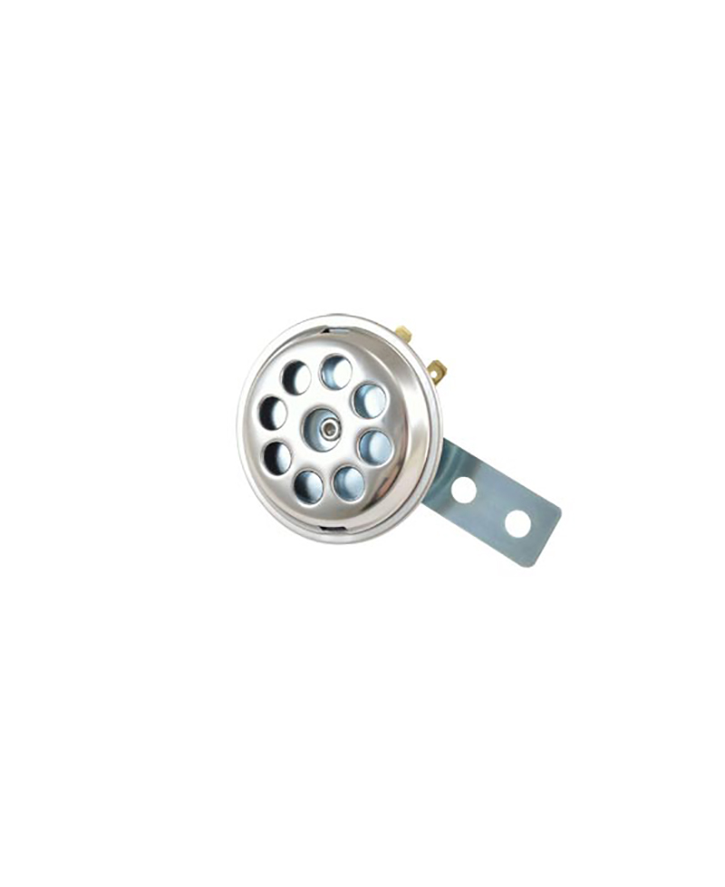 AVERTISSEUR/KLAXON CYCLO/SCOOTER/MECABOITE/MOTO TEKNIX ADAPT. TOUS MODELES 12V (CHROME)