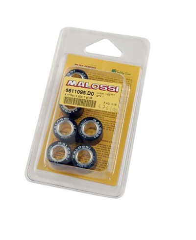ROULEAU/GALET MAXI SCOOTER MALOSSI 20X17  8,0 G. (X6) ADAPT. 125 PIAGGIO/YAMAHA/MBK