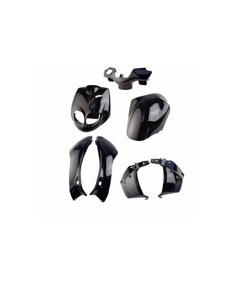CARROSSERIE/CARENAGE SCOOTER TUN'R KIT ADAPT. PEUGEOT TREKKER NOIR (PEINT) (7 PIECES)