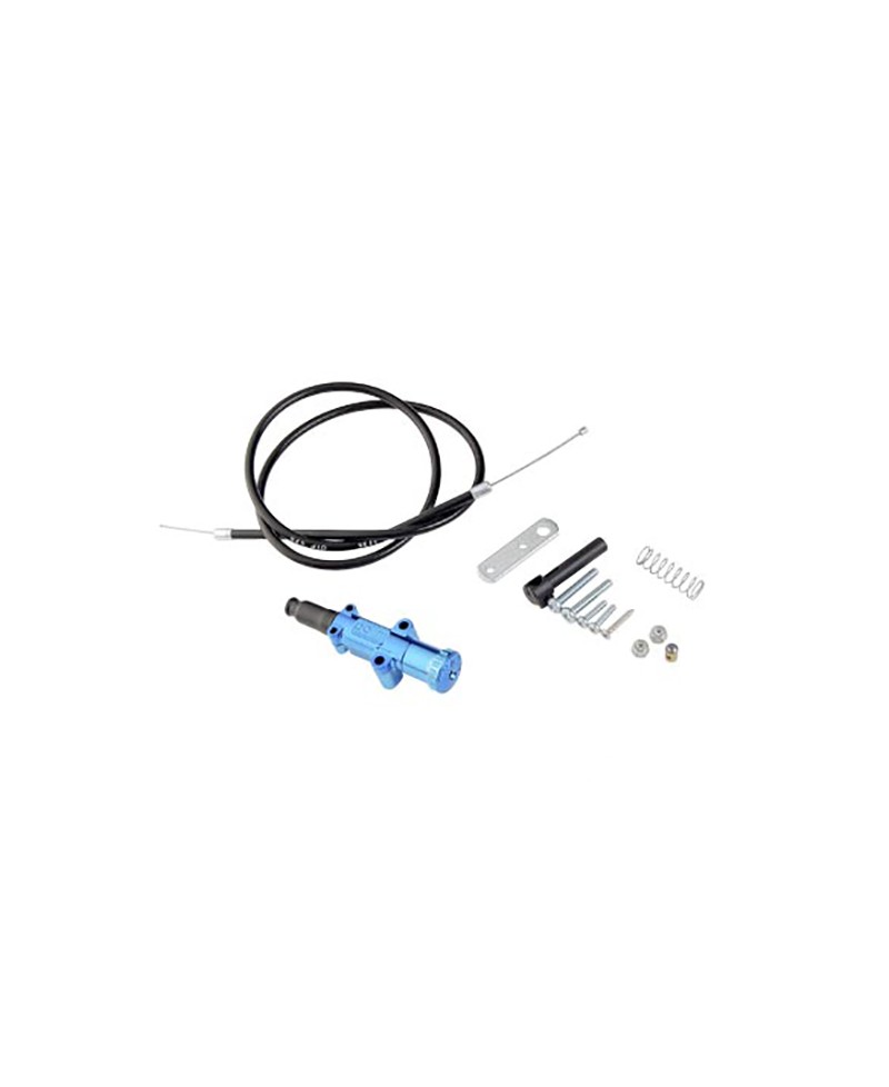 COMMANDE STARTER POLINI MANUEL AVEC CABLE (COMPLETE) BLEU