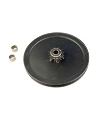 POULIE CYCLO ADAPT. MBK 51  TOLE RENFORCEE  11 DTS -PIGNON SOUDE- (DOUILLE INA)