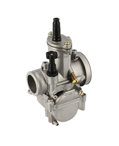 CARBURATEUR POLINI TYPE PWK 24 BOISSEAU PLAT (DEPRESSION) STARTER TIRETTE