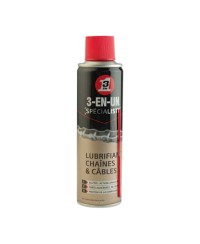 HUILE/LUBRIFIANT 3 EN 1 250ML  CHAINE ET CABLE (AEROSOL) PTFE TEFLON