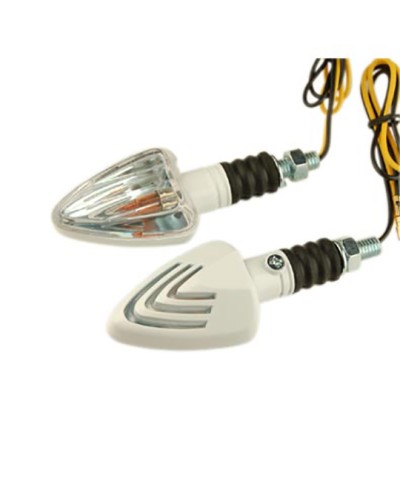 CLIGNOTANT TUN'R* TRIANGLE F.COURTE BLANC/TRANSPARENT AMPOULE ORANGE (PR)