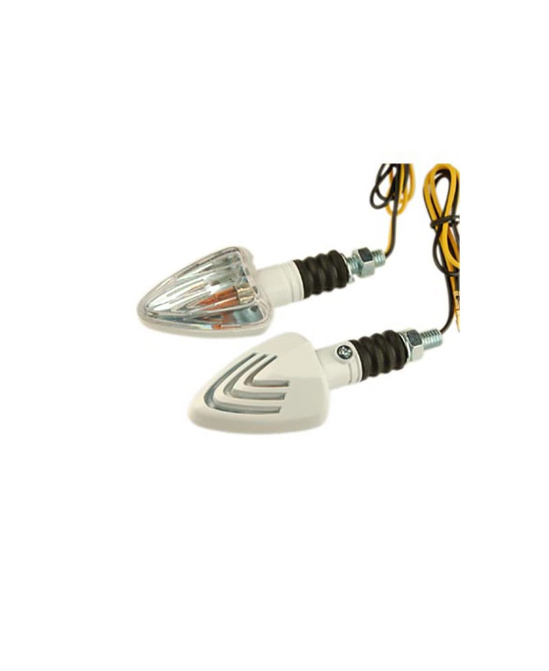 CLIGNOTANT TUN'R* TRIANGLE F.COURTE BLANC/TRANSPARENT AMPOULE ORANGE (PR)