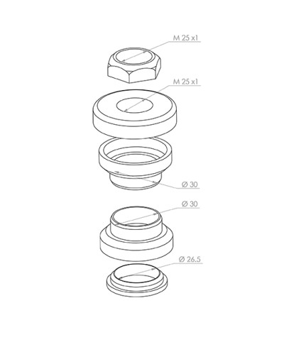 JEU DIRECTION CYCLO TEKNIX ADAPT. MBK 51/88/DAKOTA/41/PHENIX