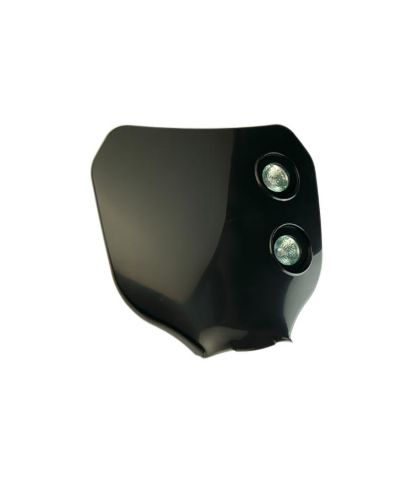 TETE DE FOURCHE MECABOITE/MOTO/CYCLO TUN'R* NUMERO NOIR (DOUBLE OPTIQUE HALOGENE 2X20W)