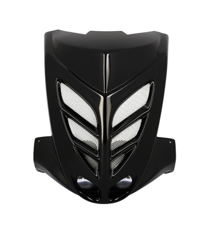 TABLIER AV/FACE AV DOUBLE OPTIQUE SCOOTER BCD ADAPT. STUNT/SLIDER + GRILLE NOIR HOMOLOGUE