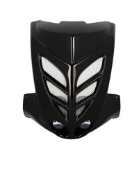 TABLIER AV/FACE AV DOUBLE OPTIQUE SCOOTER BCD ADAPT. STUNT/SLIDER + GRILLE NOIR HOMOLOGUE