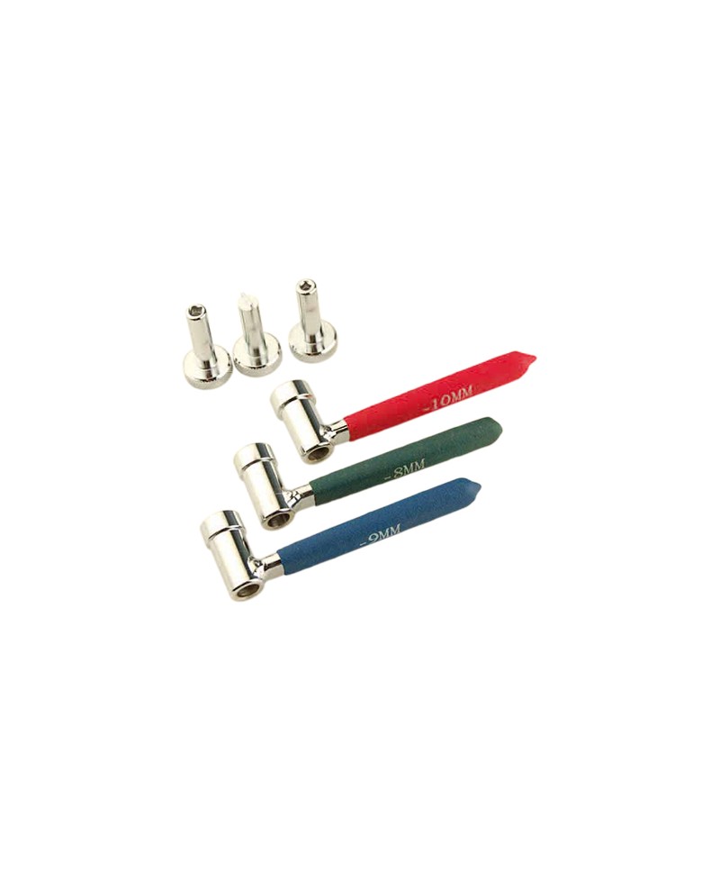 KIT CLE REGLAGE CULBUTEUR DE SOUPAPE BUZZETTI ( MOTEUR 4T) (POUR ECROU 8/9/10) JEU DE 3