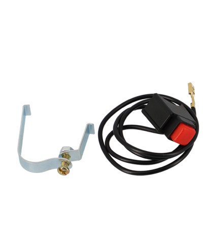 BOUTON POUSSOIR/CONTACTEUR AVERTISSEUR/KLAXON AVEC FIL ET COLLIER (MISE A LA MASSE)