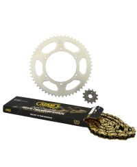 KIT CHAINE AFAM ADAPT. DERBI SENDA SM DRD/RACING/EVO/GPR NUDE/RACING/RS4 420 12X53 D108 6T