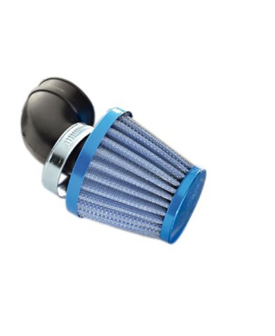 FILTRE A AIR TUN'R D28-35 CONIQUE KN GM COUDE 90° BLEU
