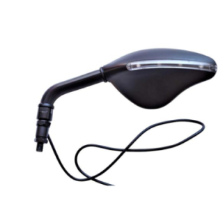 RETRO UNIVERSEL FAR 7098 NOIR AVECCLIGNOTANT LED (DROIT)  (X1) D8/D10