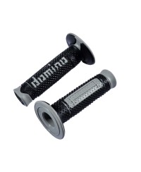 REVETEMENT/POIGNEE DOMINO A260 CROSS/ENDURO NOIR/GRIS (PR) 120MM