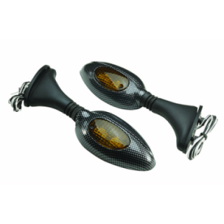 RETRO UNIVERSEL TUN'R* F1 ITALIEN FIXATION SUR CARENAGE CARBONE AVEC CLIGNOTANT* (PR)