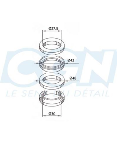 JEU DIRECTION MECABOITE TEKNIX ADAPT. XLIMIT/DT50