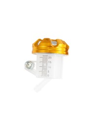 BOCAL/RESERVOIR MAITRE CYLINDRE DE FREIN TUN'R UNIVERSEL BOUCHON ALU OR (SORTIE DESSOUS)