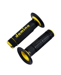 REVETEMENT/POIGNEE DOMINO A020 CROSS DOUBLE DENSITE NOIR/JAUNE (PR) 118MM