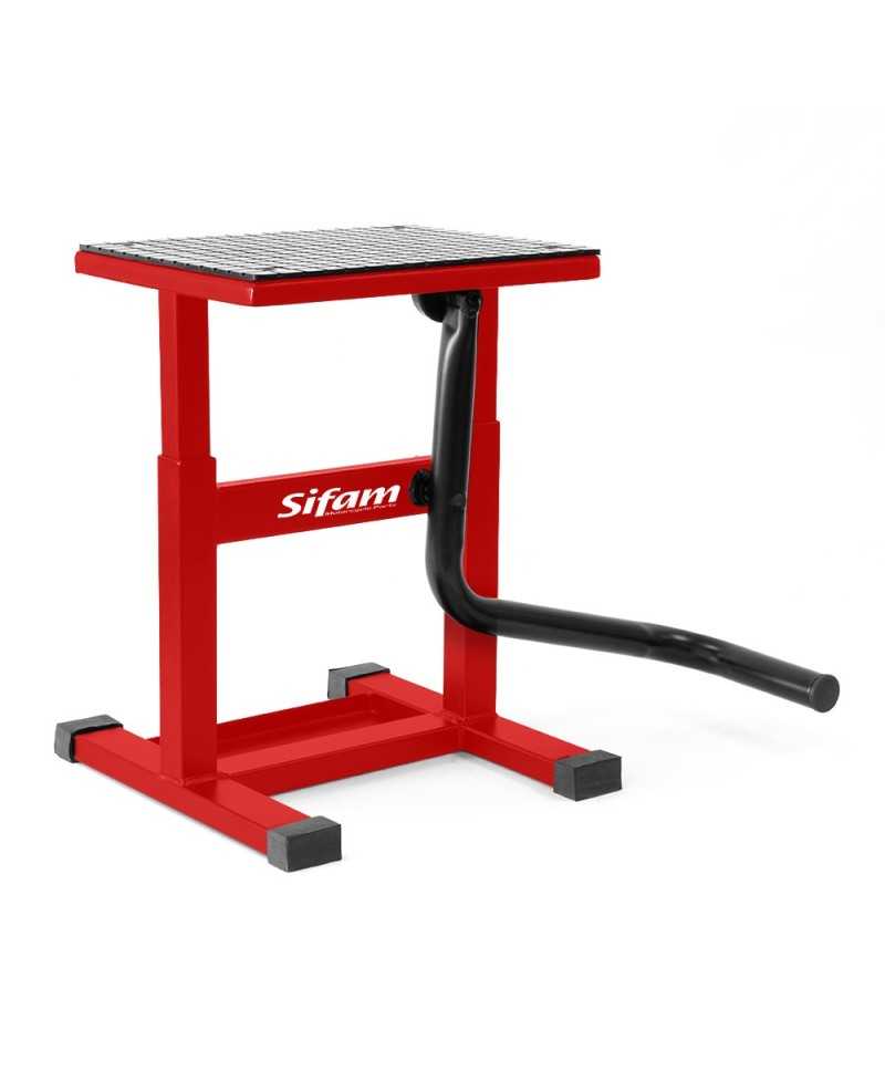 Sifam - Lève Moto Cross ROUGE Hauteur de 30cm a 39cm Plateau 29cm x 23cm