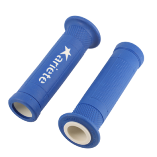 REVETEMENT/POIGNEE ARIETE ARIRAM BLEU/BLANC (PR)  - 120MM - DEBOUCHE POUR EMBOUT DE GUIDON