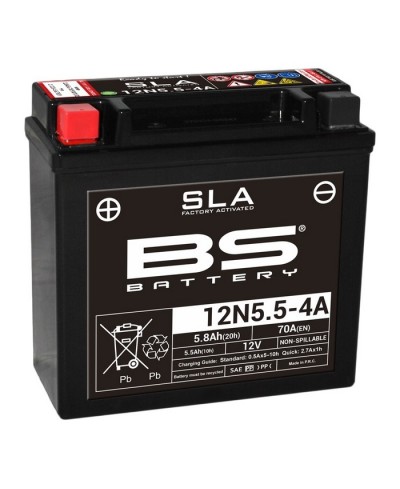 Batterie BS BATTERY SLA sans entretien active usine - 12N5.5-4A/4B