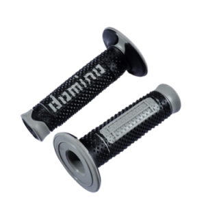 REVETEMENT/POIGNEE DOMINO A260 CROSS/ENDURO NOIR/GRIS (PR) 120MM