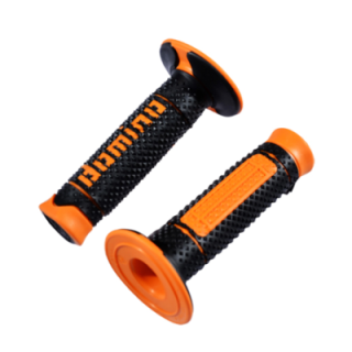 REVETEMENT/POIGNEE DOMINO A260 CROSS/ENDURO NOIR/ORANGE (PR) 120MM
