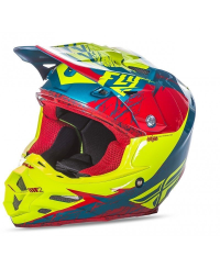 Casque FLY RACING F2 Carbon Mips Retrospec 2017 Rouge/Hi-Vizion S