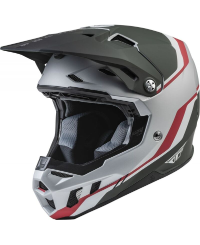 Casque FLY RACING Formula CC Driver Silver/Rouge/Blanc XS