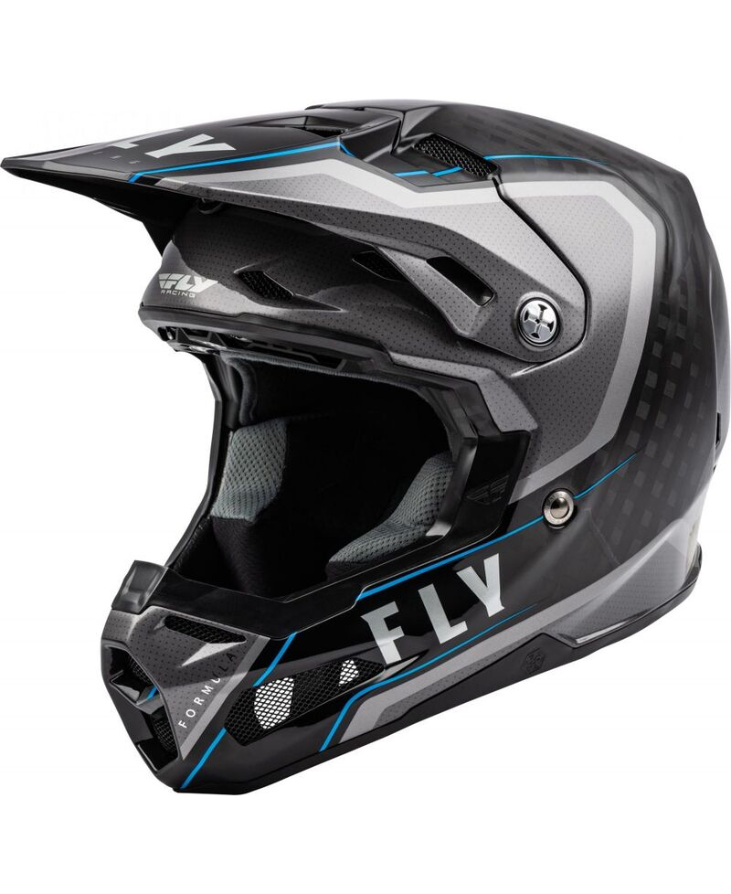 Casque FLY RACING Formula Carbon Axon Noir/Gris/Bleu XL
