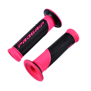REVETEMENT/POIGNEE PROGRIP 732 NOIR/ROSE FUSHIA (PR) DOUBLE DENSITE 122MM