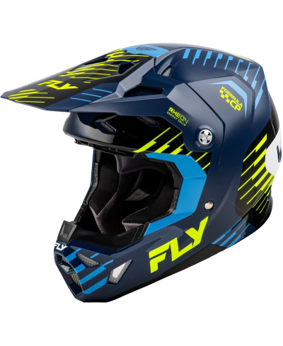 Casque FLY RACING Formula CP Slice - Navy/Hi-Vis/blanc