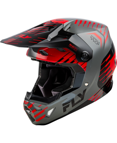 Casque FLY RACING Formula CP Slice - gris/rouge/noir